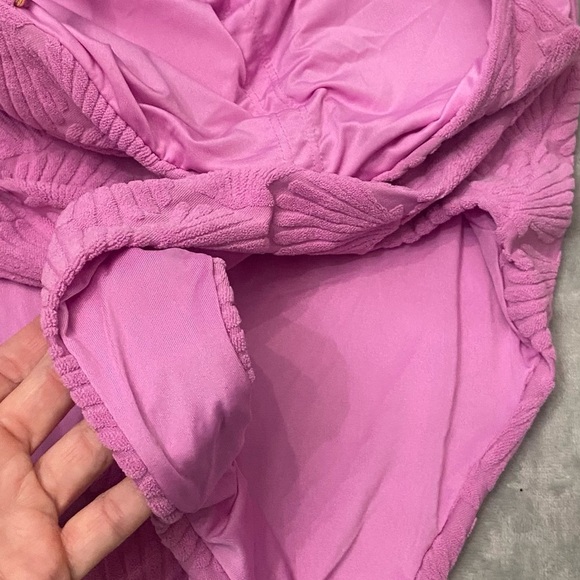New! Beach Riot Shell Pink Purple Terry Athena One Piece Swimsuit 24802 - Picture 7 of 9